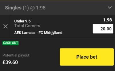 2 Way Corners Betting Market Explained.